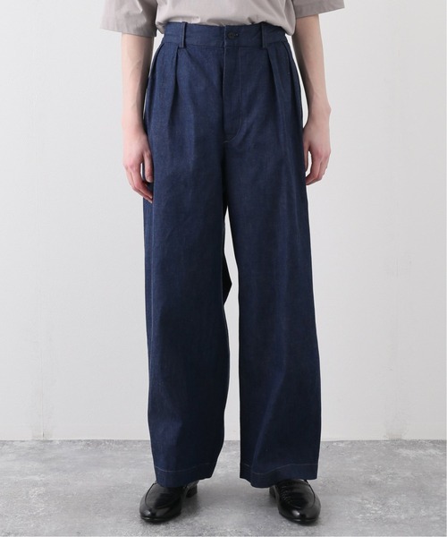EDIFICE LA BOUCLE（エディフィスラブークル）の「【LA BOUCLE】2タック HUGEASY デニム（デニムパンツ・メンズ・ネイビー・1/2）」の4枚目の写真