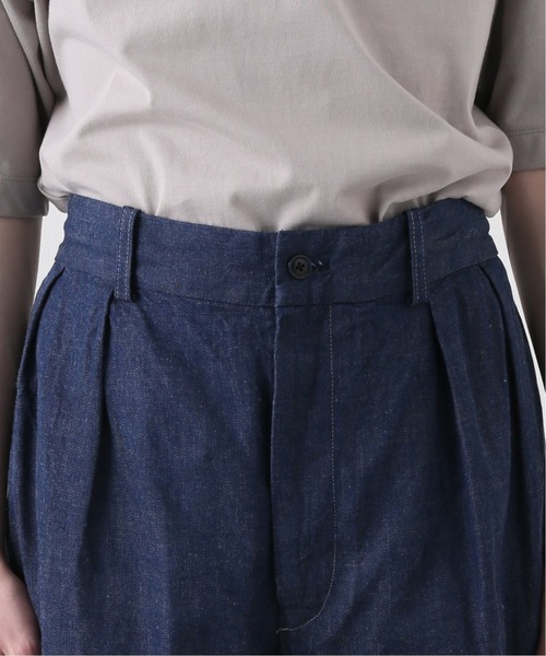EDIFICE LA BOUCLE（エディフィスラブークル）の「【LA BOUCLE】2タック HUGEASY デニム（デニムパンツ・メンズ・ネイビー・1/2）」の2枚目の写真