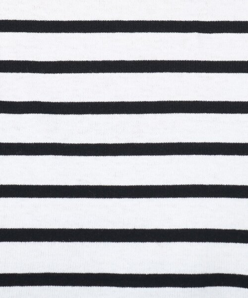 Cutie Blonde（キューティーブロンド）の「◆【S-L】天竺ボーダーカットソー（Tシャツ/カットソー・レディース・アイボリー/ブラック系2/ネイビー系7/イエロー系9・01/02/03）」の10枚目の写真