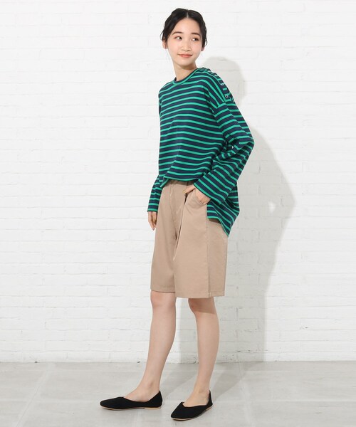 Cutie Blonde（キューティーブロンド）の「◆【S-L】天竺ボーダーカットソー（Tシャツ/カットソー・レディース・アイボリー/ブラック系2/ネイビー系7/イエロー系9・01/02/03）」の20枚目の写真