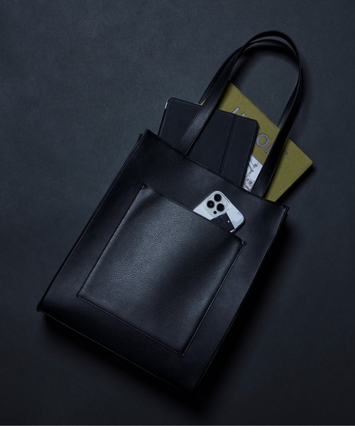 Ellno Loset（エルノロゼット）の「ビーガンレザートートバッグ（トートバッグ・メンズ・ブラック・FREE）」の3枚目の写真