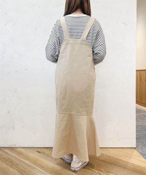 PairPair（ペアペア）の「マーメイドジャンスカ（つなぎ/オールインワン・レディース・オレンジ/ライトベージュ・フリー）」の9枚目の写真