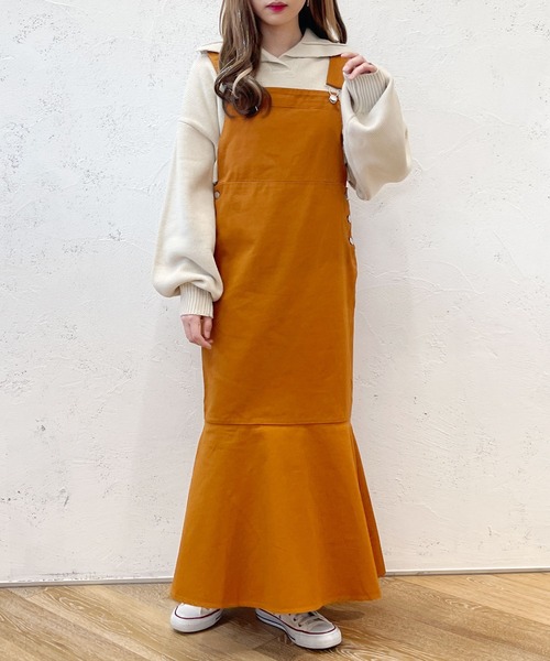 PairPair（ペアペア）の「マーメイドジャンスカ（つなぎ/オールインワン・レディース・オレンジ/ライトベージュ・フリー）」の15枚目の写真