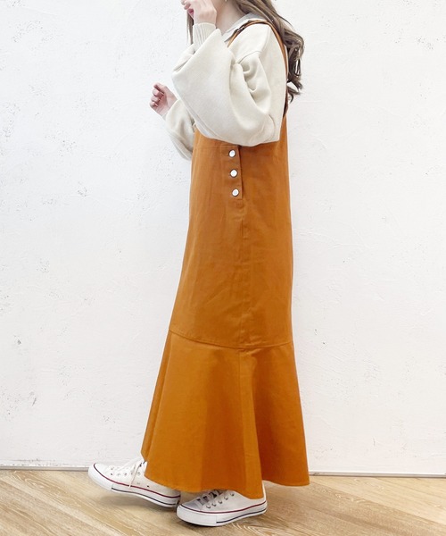 PairPair（ペアペア）の「マーメイドジャンスカ（つなぎ/オールインワン・レディース・オレンジ/ライトベージュ・フリー）」の16枚目の写真