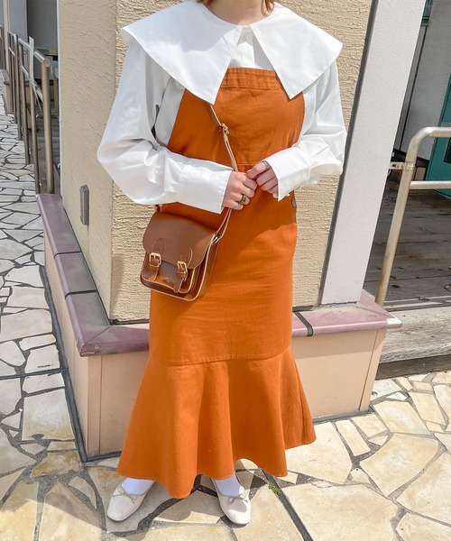 PairPair（ペアペア）の「マーメイドジャンスカ（つなぎ/オールインワン・レディース・オレンジ/ライトベージュ・フリー）」の22枚目の写真