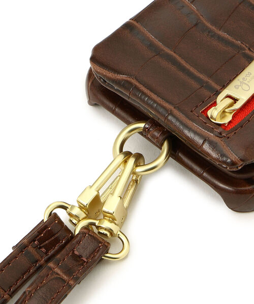 ajew（エジュー）の「ajew/エジュー/【ひも付き】クロコ iPhone13（スマホケース/カバー・メンズ・ブラック/ベージュ/ネイビー/ブラウン/グリーン/ピンク・FREE/F）」の17枚目の写真