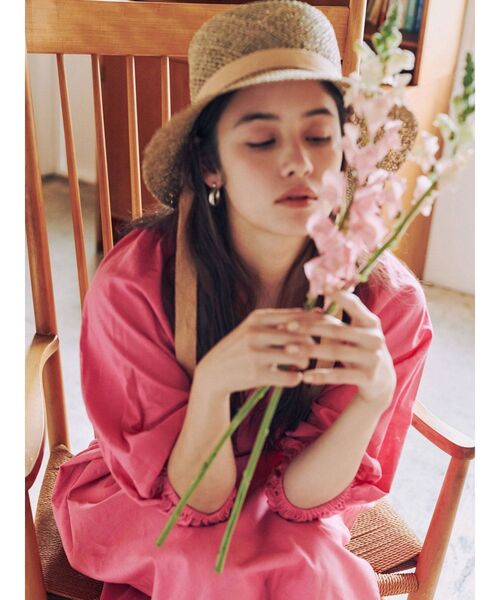 Ungrid（アングリッド）の「リボンデザイン雑材HAT（ハット・レディース・ベージュ・FREE）」の2枚目の写真