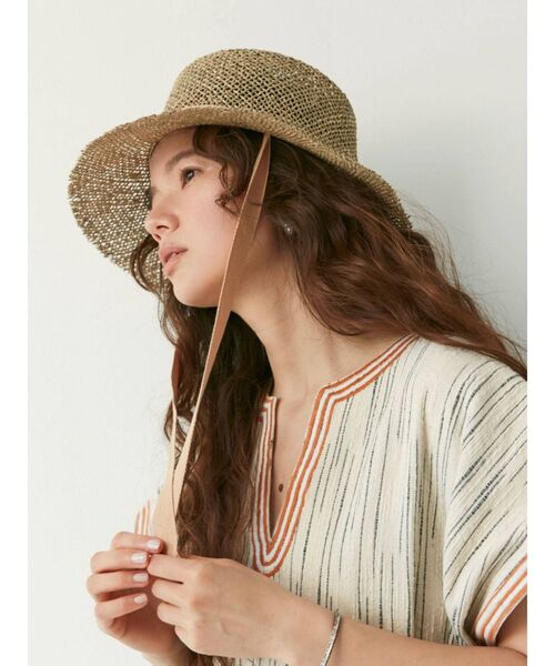 Ungrid（アングリッド）の「リボンデザイン雑材HAT（ハット・レディース・ベージュ・FREE）」の6枚目の写真