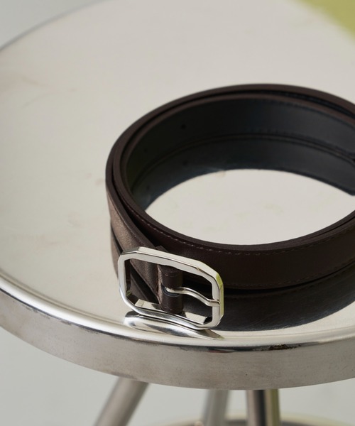 Aunt Marie's(アントマリーズ)の「フェイクレザースクエアバックルベルト(ベルト・レディース・ベージュ/ブラウン/ブラック・FREE)」の4枚目の写真