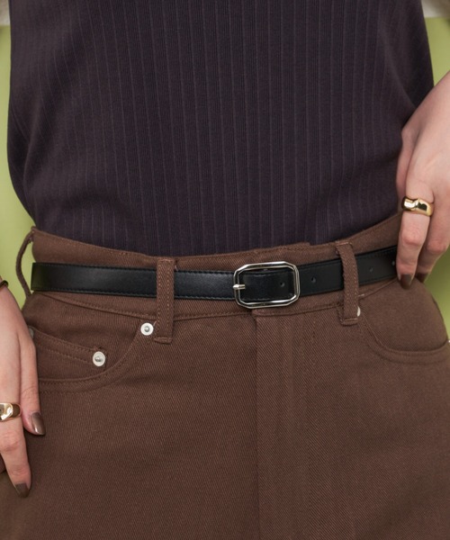 Aunt Marie's(アントマリーズ)の「フェイクレザースクエアバックルベルト(ベルト・レディース・ベージュ/ブラウン/ブラック・FREE)」の11枚目の写真