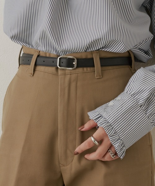 Aunt Marie's(アントマリーズ)の「フェイクレザースクエアバックルベルト(ベルト・レディース・ベージュ/ブラウン/ブラック・FREE)」の15枚目の写真