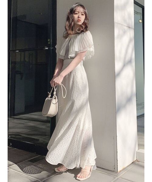 dazzlin（ダズリン）の「フラワーレースアンバランススカート（スカート・レディース・ブラック/オフホワイト・SMALL/MEDIUM）」の10枚目の写真