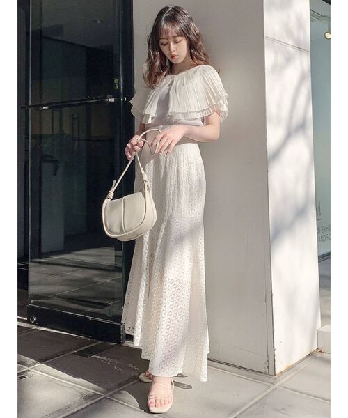 dazzlin（ダズリン）の「フラワーレースアンバランススカート（スカート・レディース・ブラック/オフホワイト・SMALL/MEDIUM）」の12枚目の写真