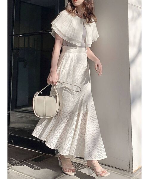 dazzlin（ダズリン）の「フラワーレースアンバランススカート（スカート・レディース・ブラック/オフホワイト・SMALL/MEDIUM）」の13枚目の写真