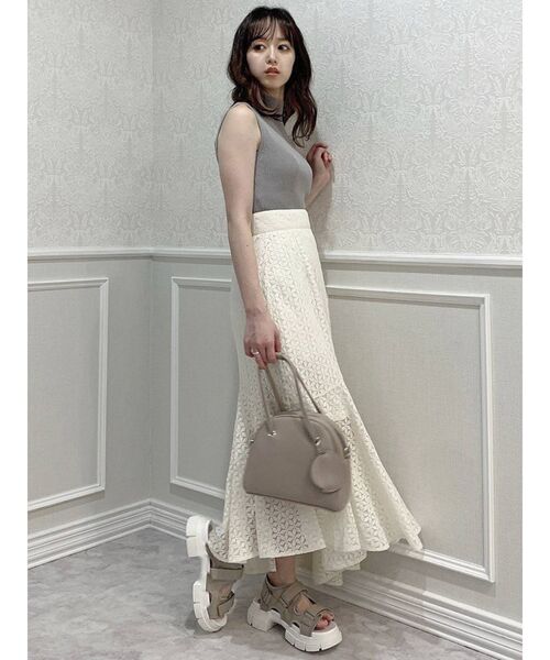 dazzlin（ダズリン）の「フラワーレースアンバランススカート（スカート・レディース・ブラック/オフホワイト・SMALL/MEDIUM）」の14枚目の写真