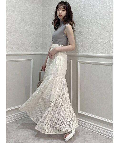 dazzlin（ダズリン）の「フラワーレースアンバランススカート（スカート・レディース・ブラック/オフホワイト・SMALL/MEDIUM）」の16枚目の写真