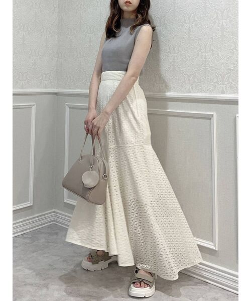 dazzlin（ダズリン）の「フラワーレースアンバランススカート（スカート・レディース・ブラック/オフホワイト・SMALL/MEDIUM）」の17枚目の写真