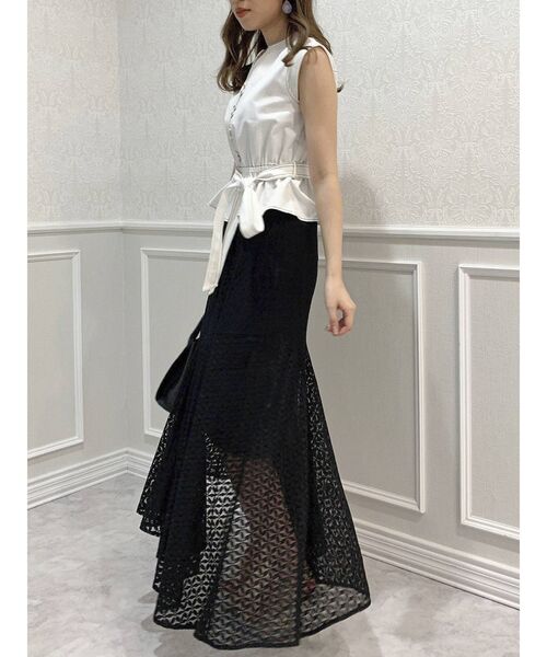 dazzlin（ダズリン）の「フラワーレースアンバランススカート（スカート・レディース・ブラック/オフホワイト・SMALL/MEDIUM）」の21枚目の写真