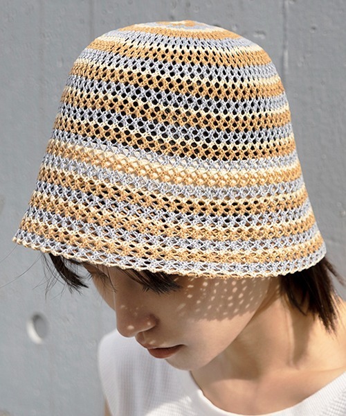 CONTROL FREAK / CTFK(コントロールフリーク)の「CONTROL FREAK(コントロールフリーク)透かしサーモバケット(ハット・レディース・アイボリー/ブラック/グレー/カーキ・FREE)」の1枚目の写真