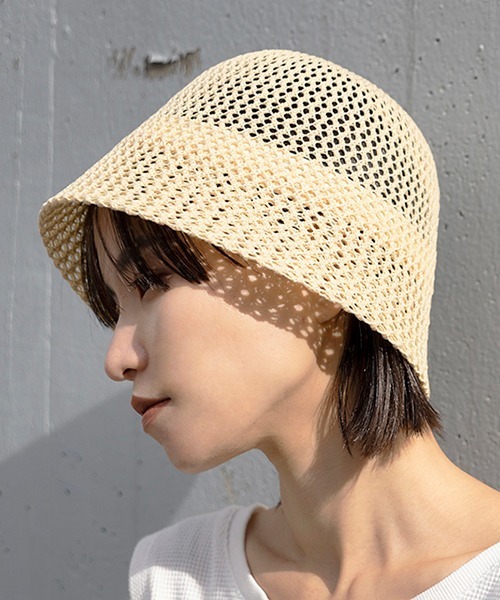 CONTROL FREAK / CTFK(コントロールフリーク)の「CONTROL FREAK(コントロールフリーク)透かしサーモバケット(ハット・レディース・アイボリー/ブラック/グレー/カーキ・FREE)」の15枚目の写真