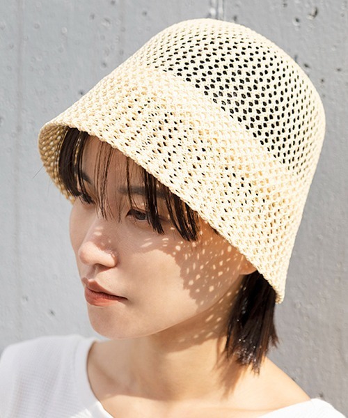 CONTROL FREAK / CTFK(コントロールフリーク)の「CONTROL FREAK(コントロールフリーク)透かしサーモバケット(ハット・レディース・アイボリー/ブラック/グレー/カーキ・FREE)」の16枚目の写真