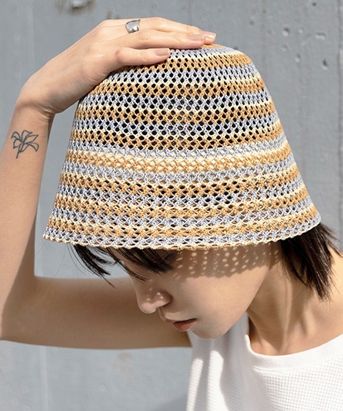 CONTROL FREAK / CTFK(コントロールフリーク)の「CONTROL FREAK(コントロールフリーク)透かしサーモバケット(ハット・レディース・アイボリー/ブラック/グレー/カーキ・FREE)」の21枚目の写真