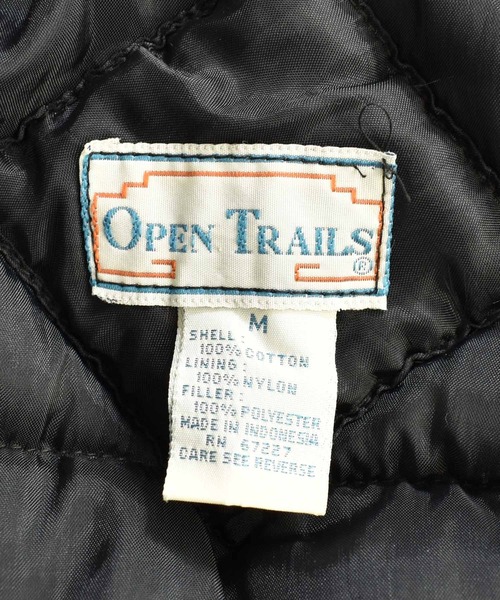 VINTAGE(ヴィンテージ)の「【ヴィンテージ古着】OPEN TRAILS チェック柄 中綿入り ベスト(ダウンベスト・メンズ・ブルー・MEDIUM)」の3枚目の写真