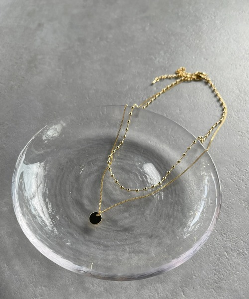 iso（イソ）の「ボール×スキニーチェーン２連ネックレス（ネックレス・レディース・シルバー/ゴールド・FREE）」の3枚目の写真