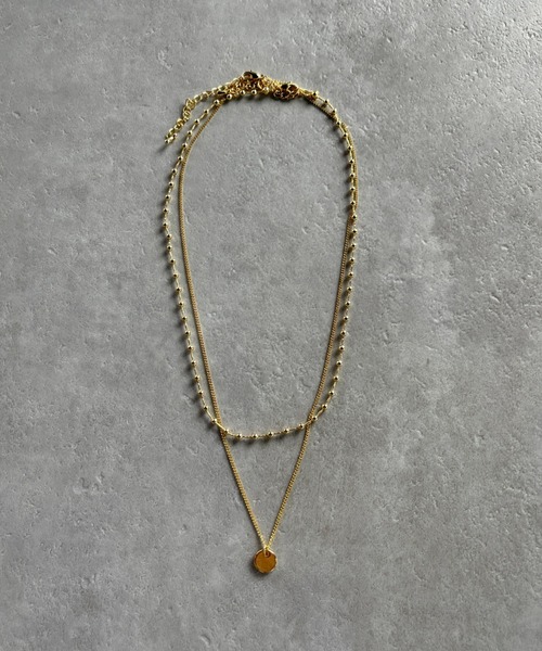 iso（イソ）の「ボール×スキニーチェーン２連ネックレス（ネックレス・レディース・シルバー/ゴールド・FREE）」の4枚目の写真