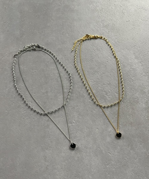 iso（イソ）の「ボール×スキニーチェーン２連ネックレス（ネックレス・レディース・シルバー/ゴールド・FREE）」の10枚目の写真