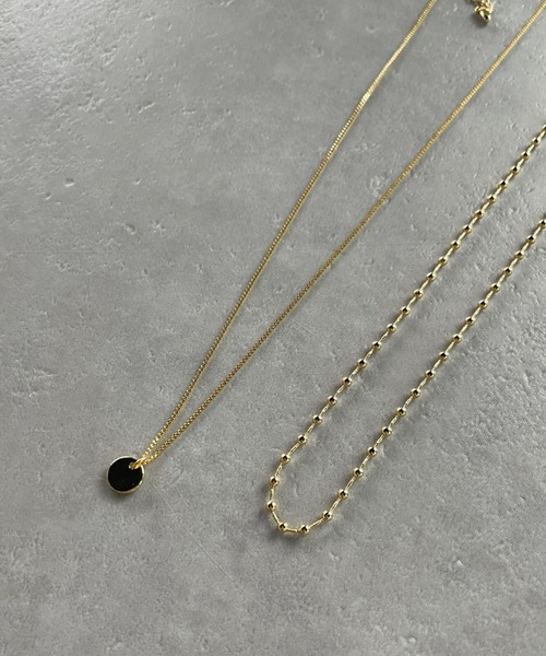 iso（イソ）の「ボール×スキニーチェーン２連ネックレス（ネックレス・レディース・シルバー/ゴールド・FREE）」の5枚目の写真
