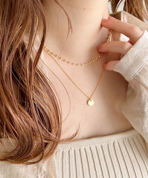 iso（イソ）の「ボール×スキニーチェーン２連ネックレス（ネックレス・レディース・シルバー/ゴールド・FREE）」の13枚目の写真