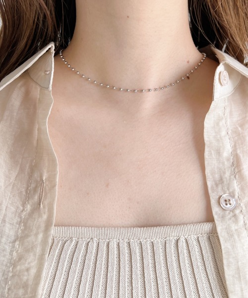 iso（イソ）の「ボール×スキニーチェーン２連ネックレス（ネックレス・レディース・シルバー/ゴールド・FREE）」の15枚目の写真