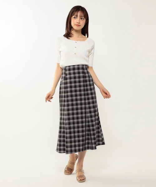 MISCH MASCH（ミッシュマッシュ）の「チェックビスチェセットアップ（セットアップ・レディース・ブラック/ベージュ/ブルー・MEDIUM）」の13枚目の写真