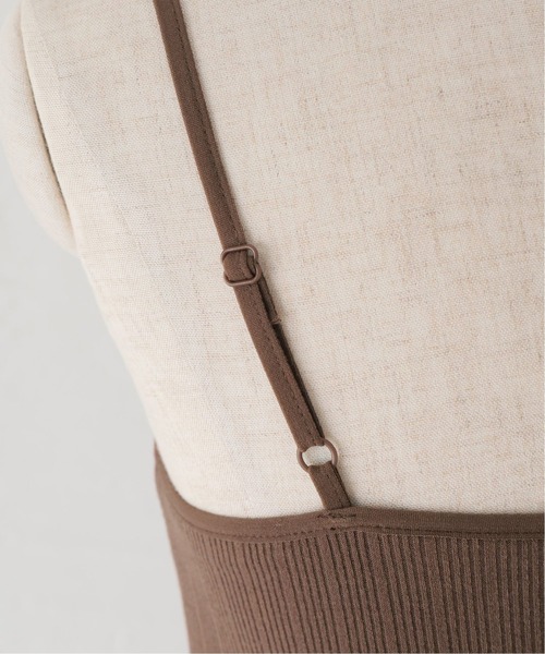 U by SPICK&SPAN（ユーバイスピックアンドスパン）の「カップ付きリブキャミソール（キャミソール・レディース・ベージュ/ブラウン・FREE）」の10枚目の写真