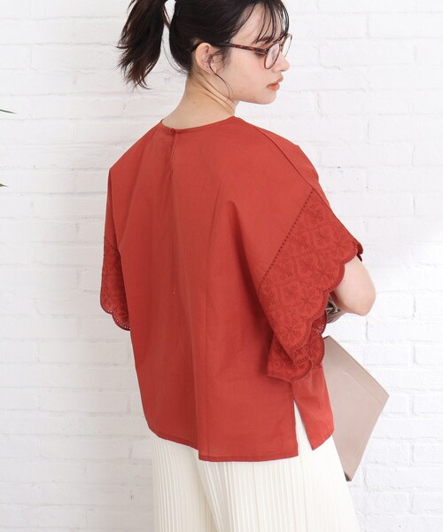 Cutie Blonde（キューティーブロンド）の「◆【インド綿】刺繍ブラウス（シャツ/ブラウス・レディース・マスタード/ダークオレンジ/ライトグリーン/オフホワイト・00）」の6枚目の写真