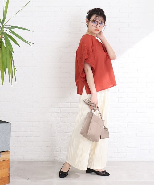 Cutie Blonde（キューティーブロンド）の「◆【インド綿】刺繍ブラウス（シャツ/ブラウス・レディース・マスタード/ダークオレンジ/ライトグリーン/オフホワイト・00）」の9枚目の写真