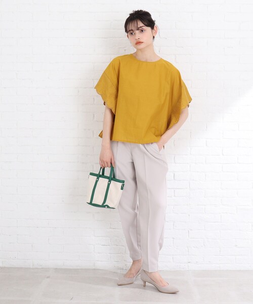 Cutie Blonde（キューティーブロンド）の「◆【インド綿】刺繍ブラウス（シャツ/ブラウス・レディース・マスタード/ダークオレンジ/ライトグリーン/オフホワイト・00）」の15枚目の写真