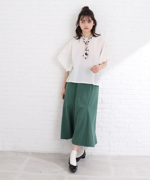 Cutie Blonde（キューティーブロンド）の「◆【インド綿】刺繍ブラウス（シャツ/ブラウス・レディース・マスタード/ダークオレンジ/ライトグリーン/オフホワイト・00）」の20枚目の写真