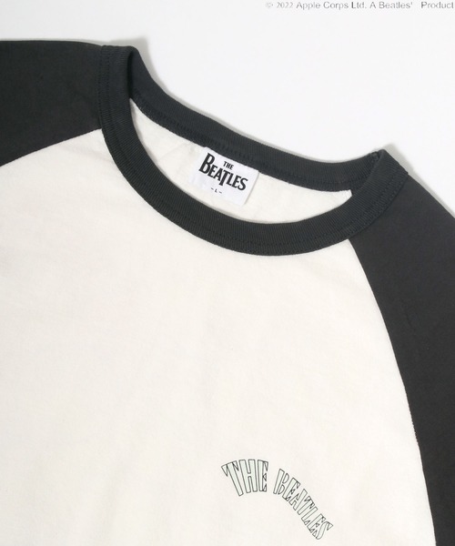 The Beatles(ザビートルズ)の「THE Beatles ザ ビートルズ ラグラン バックプリントTシャツ(Tシャツ/カットソー・メンズ・オフホワイト/スミクロ・M/L)」の3枚目の写真