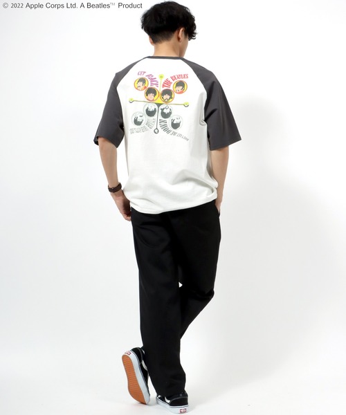 The Beatles(ザビートルズ)の「THE Beatles ザ ビートルズ ラグラン バックプリントTシャツ(Tシャツ/カットソー・メンズ・オフホワイト/スミクロ・M/L)」の11枚目の写真