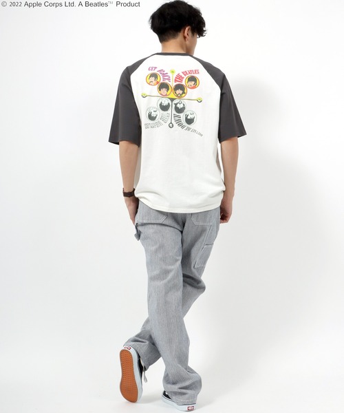 The Beatles(ザビートルズ)の「THE Beatles ザ ビートルズ ラグラン バックプリントTシャツ(Tシャツ/カットソー・メンズ・オフホワイト/スミクロ・M/L)」の13枚目の写真