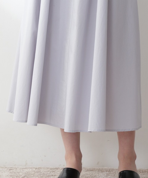 N.（N. Natural Beauty Basic）（エヌエヌナチュラルビューティーベーシック）の「◆カーブフラップコットンワンピース（ワンピース・レディース・スミクロ/ブルー/ホワイト・MEDIUM）」の12枚目の写真