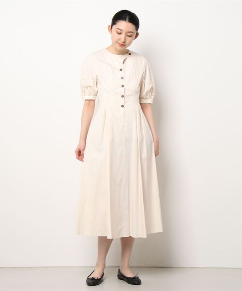 N.（N. Natural Beauty Basic）（エヌエヌナチュラルビューティーベーシック）の「◆カーブフラップコットンワンピース（ワンピース・レディース・スミクロ/ブルー/ホワイト・MEDIUM）」の15枚目の写真