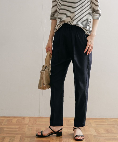 URBAN RESEARCH DOORS(アーバンリサーチドアーズ)の「リネン混テーパードイージーパンツ(その他パンツ・レディース・ブラック/ベージュ/カーキ/ネイビー・SMALL/MEDIUM)」の18枚目の写真