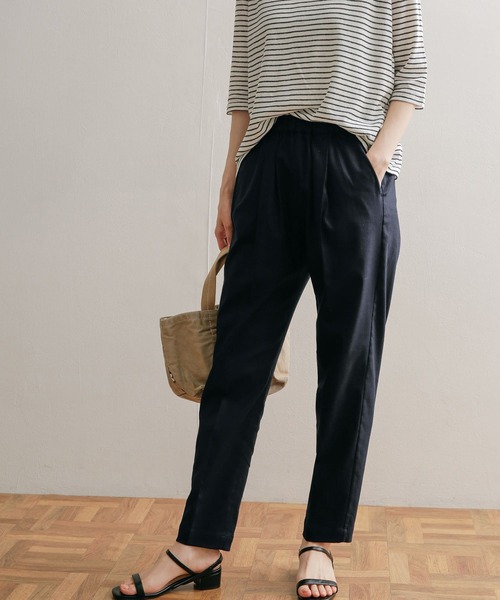 URBAN RESEARCH DOORS(アーバンリサーチドアーズ)の「リネン混テーパードイージーパンツ(その他パンツ・レディース・ブラック/ベージュ/カーキ/ネイビー・SMALL/MEDIUM)」の19枚目の写真