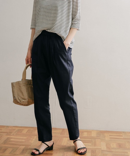 URBAN RESEARCH DOORS(アーバンリサーチドアーズ)の「リネン混テーパードイージーパンツ(その他パンツ・レディース・ブラック/ベージュ/カーキ/ネイビー・SMALL/MEDIUM)」の20枚目の写真