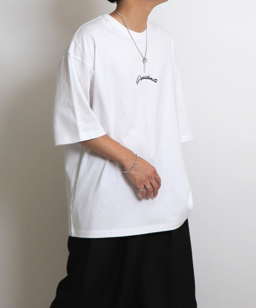 セール】筆記ロゴ刺繍ルーズTシャツ【Confirm】（Tシャツ
