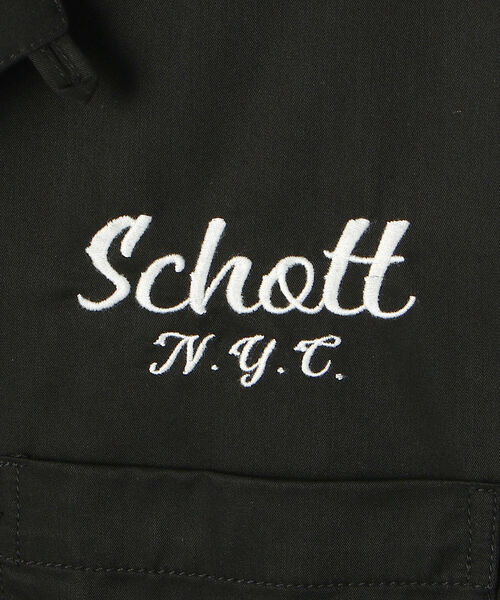 schott（ショット）の「Schott/ショット/EMB. BOWLING SHIRT/刺繍 ボーリングシャツ（シャツ/ブラウス・メンズ・ブラック/サンドベージュ・XX-LARGE/LARGE/MEDIUM/X-LARGE）」の9枚目の写真