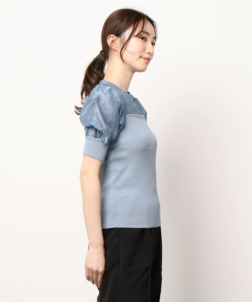 archives（アルシーヴ）の「シアーキリカエニットプルオーバー（ニット/セーター・レディース・ブラック/ブルー/アイボリー・MEDIUM）」の5枚目の写真